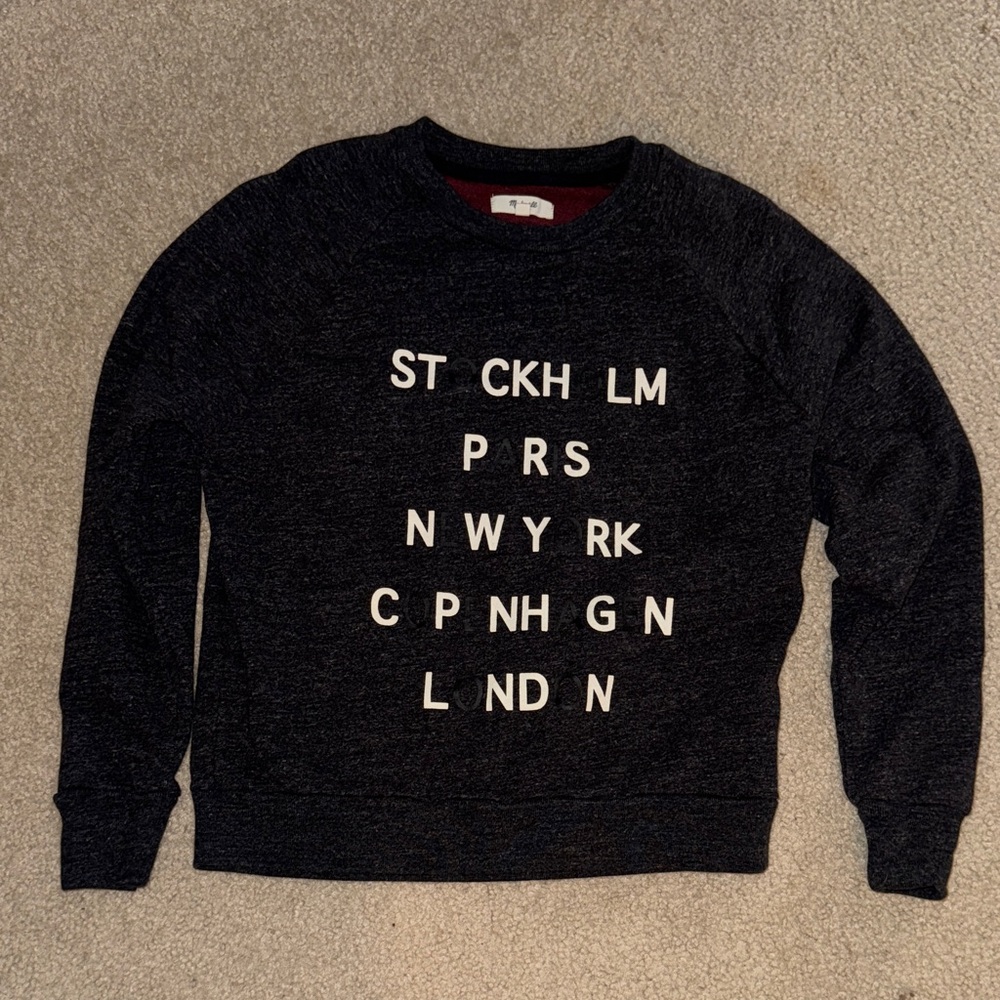 Madewell Black Graphic Sweatshirt